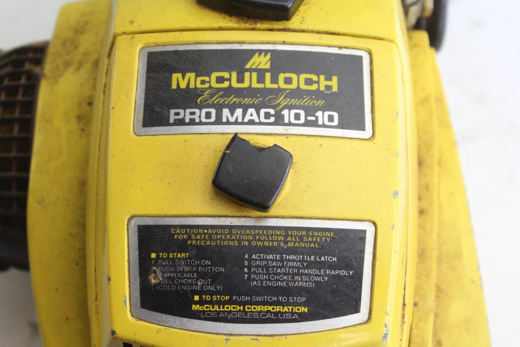 Mcculloch Pro Mac 10 10 Owner